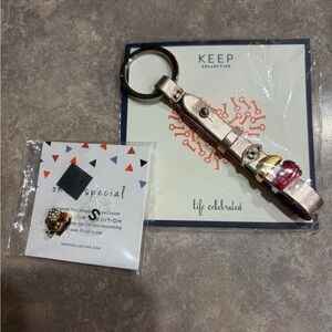 KEEP Collective Gold Keychain with Colorful Charms